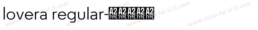 lovera regular字体转换